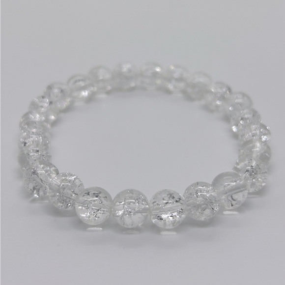 Natural Fire & Ice 8mm Stretch Bracelet - Picture 1 of 6